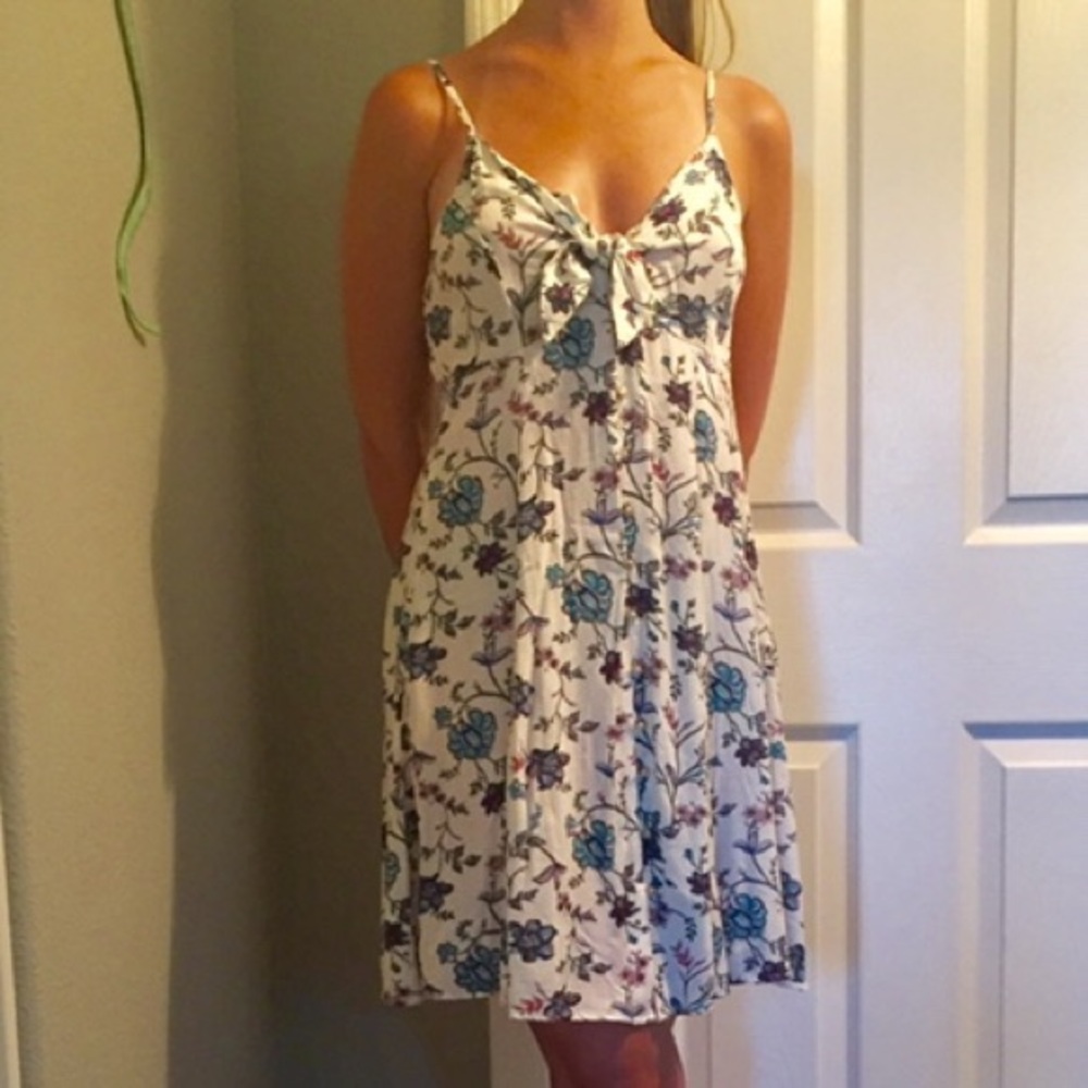 Buttoned Floral Summer Dress